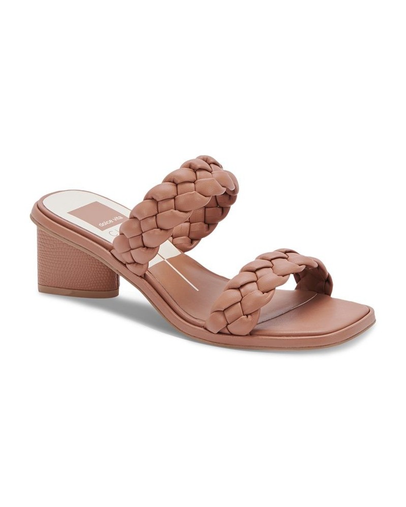 Women's Ronin Braided Block-Heel Sandals PD03 $57.50 Shoes