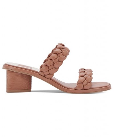 Women's Ronin Braided Block-Heel Sandals PD03 $57.50 Shoes