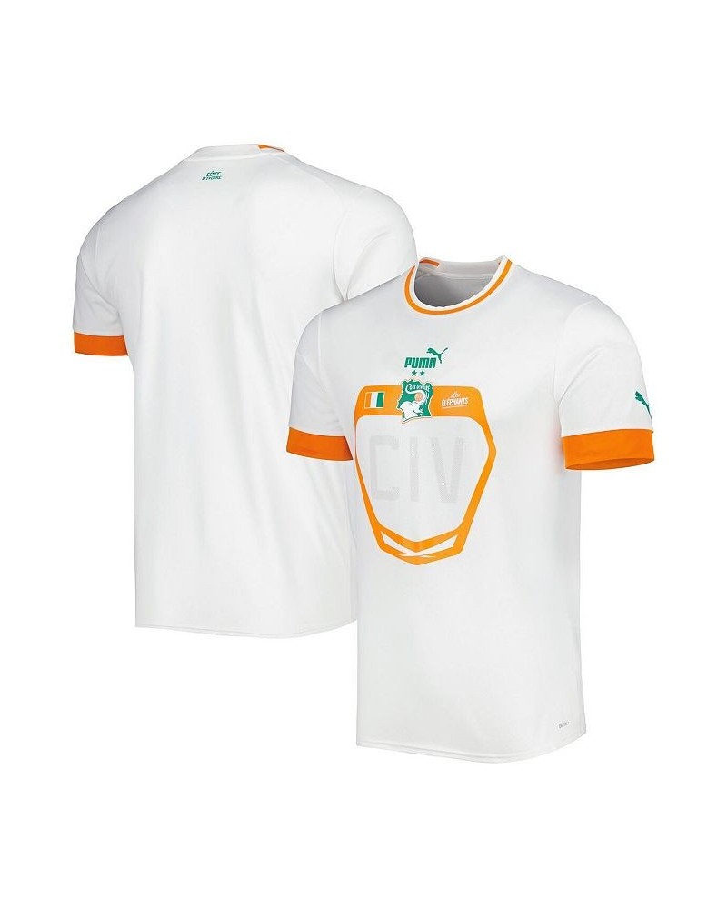 Men's White Ivory Coast National Team 2022/23 Away Replica Jersey $52.99 Jersey