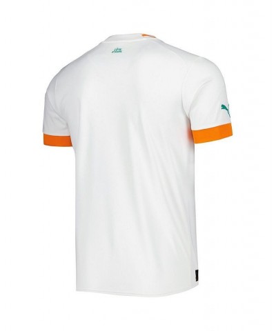 Men's White Ivory Coast National Team 2022/23 Away Replica Jersey $52.99 Jersey