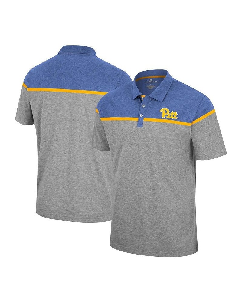 Men's Heather Gray Pitt Panthers Chamberlain Polo Shirt $27.99 Polo Shirts