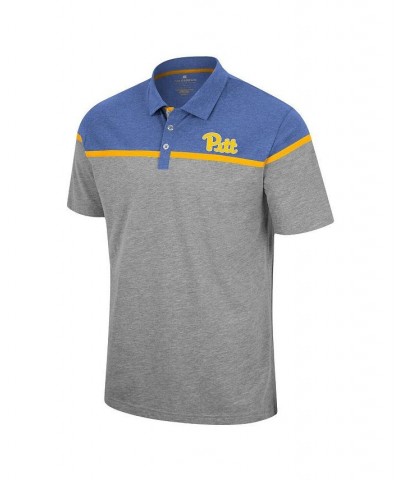 Men's Heather Gray Pitt Panthers Chamberlain Polo Shirt $27.99 Polo Shirts