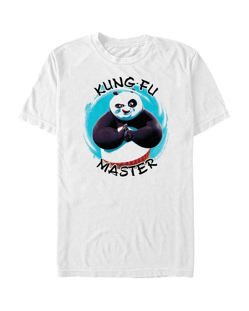 Kung Fu Panda Men's Po Kung Fu Master Portrait Short Sleeve T-Shirt White $18.89 T-Shirts