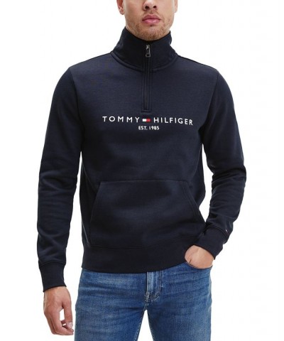 Men's Logo Mock-neck Sweatshirt Blue $34.62 Sweatshirt