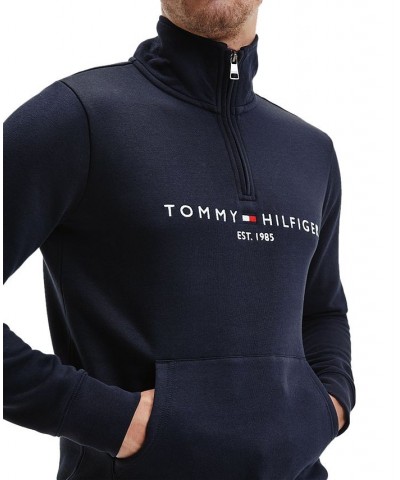 Men's Logo Mock-neck Sweatshirt Blue $34.62 Sweatshirt