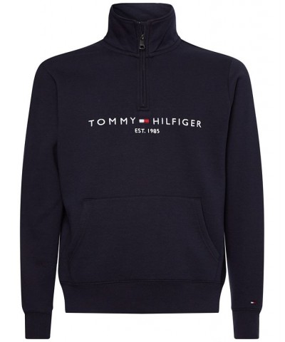 Men's Logo Mock-neck Sweatshirt Blue $34.62 Sweatshirt