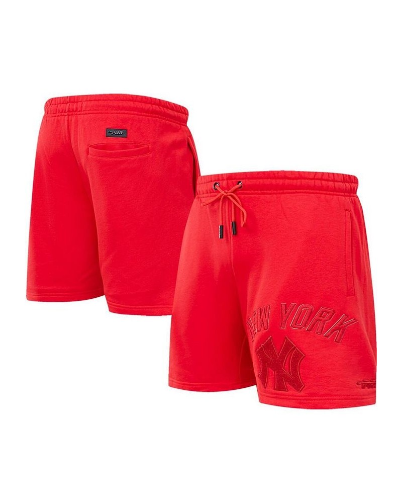 Men's New York Yankees Triple Red Classic Shorts $48.44 Shorts