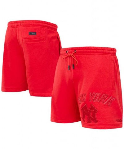 Men's New York Yankees Triple Red Classic Shorts $48.44 Shorts