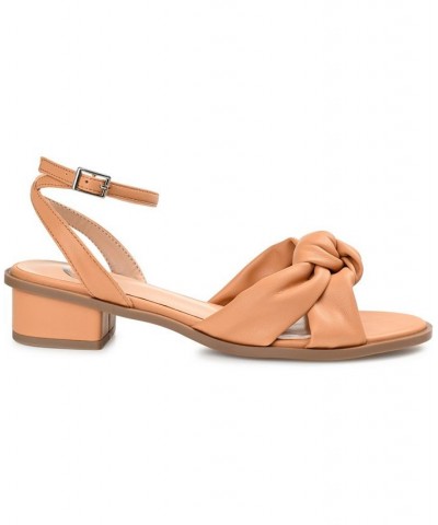 Women's Edythe Knotted Sandals Brown $47.50 Shoes