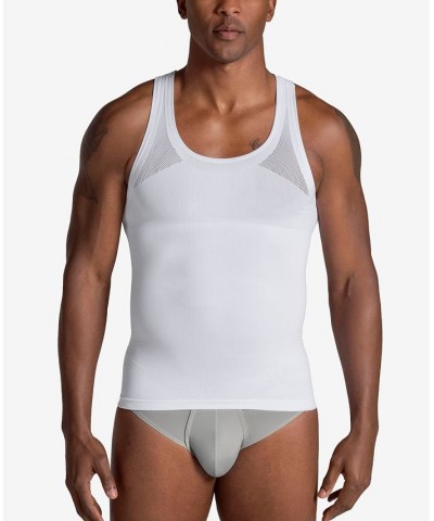 Crew Neck Seamless Compression Tank White $30.55 Undershirt