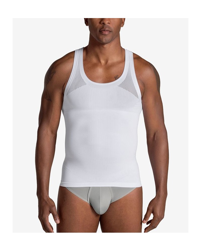 Crew Neck Seamless Compression Tank White $30.55 Undershirt