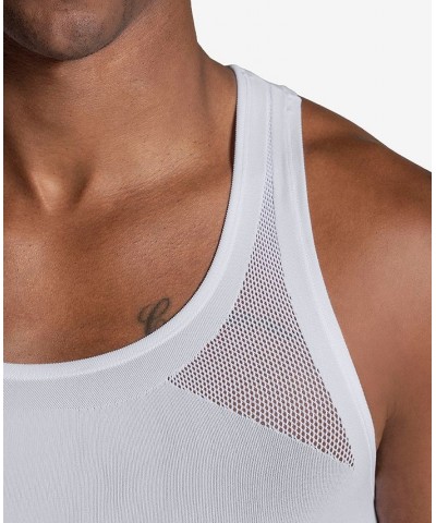 Crew Neck Seamless Compression Tank White $30.55 Undershirt