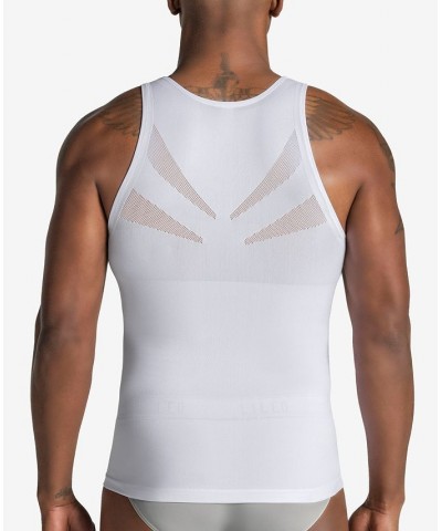 Crew Neck Seamless Compression Tank White $30.55 Undershirt