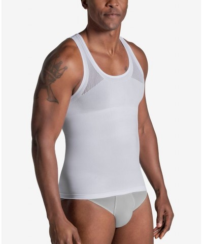 Crew Neck Seamless Compression Tank White $30.55 Undershirt