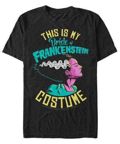 Universal Monsters Men's Bride of Frankenstein Halloween Costume Short Sleeve T-Shirt Black $16.45 T-Shirts