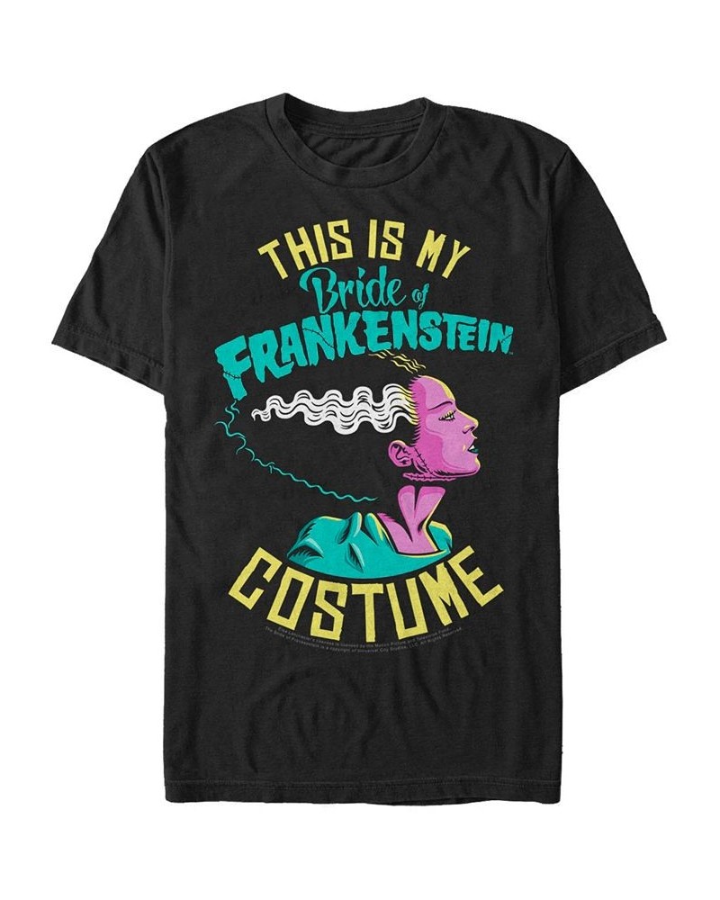 Universal Monsters Men's Bride of Frankenstein Halloween Costume Short Sleeve T-Shirt Black $16.45 T-Shirts