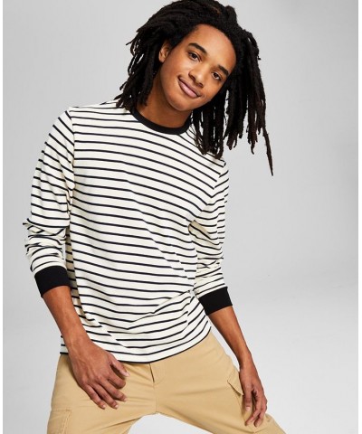 Men's Striped Knit Long-Sleeve T-Shirt Multi $13.86 T-Shirts