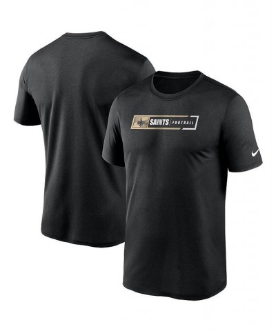 Men's Black New Orleans Saints Fan Gear Legend Football Performance T-shirt $15.84 T-Shirts