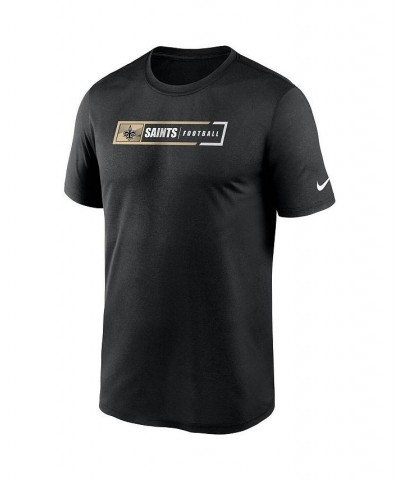 Men's Black New Orleans Saints Fan Gear Legend Football Performance T-shirt $15.84 T-Shirts