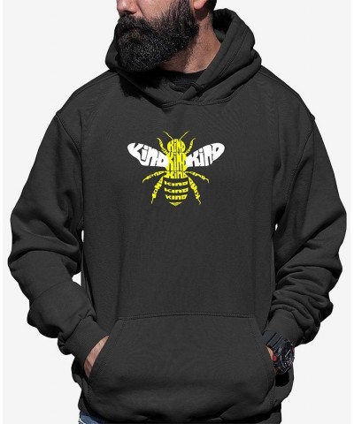 Men's Bee Kind Word Art Hooded Sweatshirt Gray $30.00 Sweatshirt