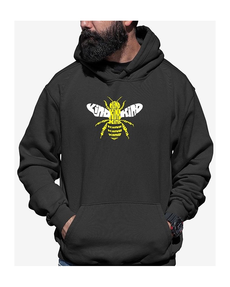 Men's Bee Kind Word Art Hooded Sweatshirt Gray $30.00 Sweatshirt