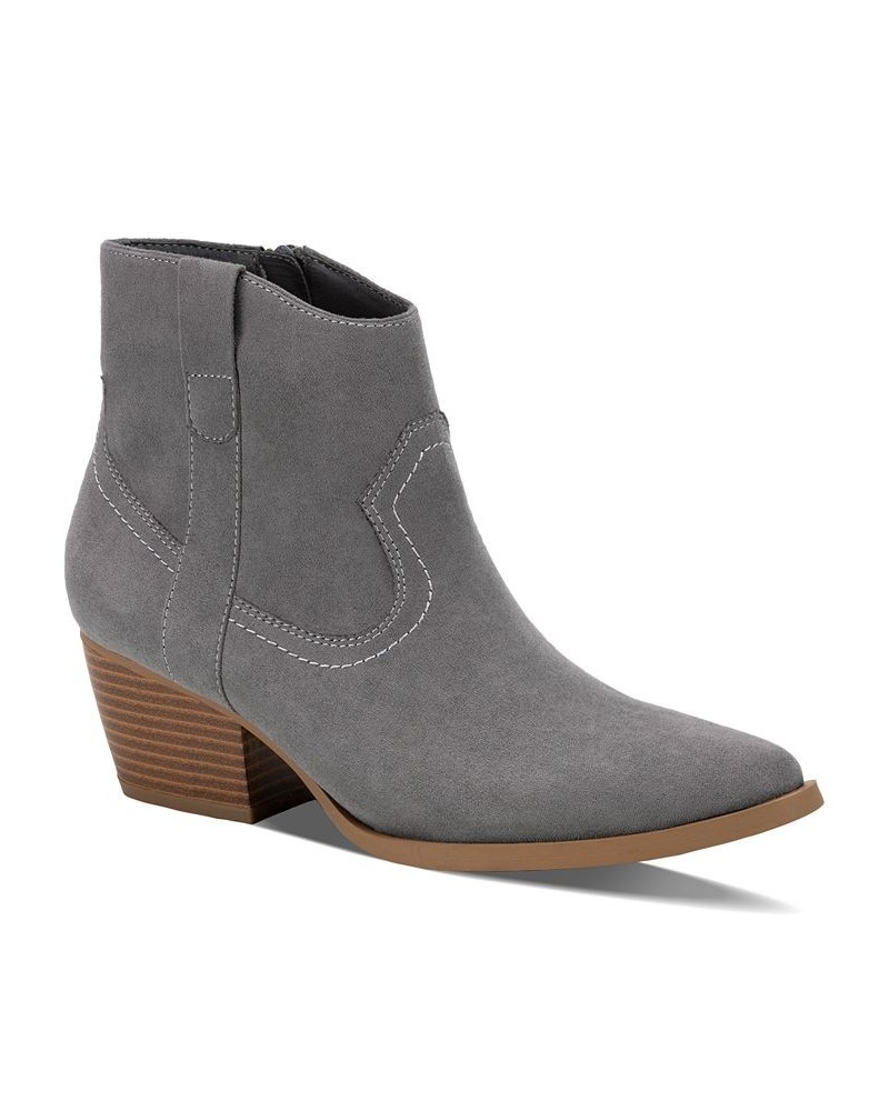 Perriee Western Boots Gray $21.96 Shoes