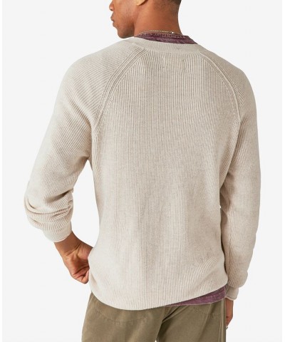 Men's Long Sleeves Cloud Soft Henley Sweater White $34.15 Sweaters