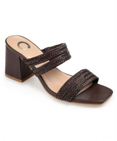 Women's Natia Woven Sandals Brown $39.60 Shoes