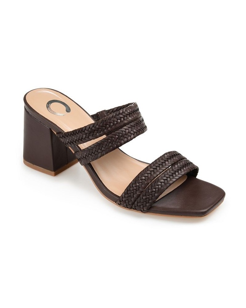 Women's Natia Woven Sandals Brown $39.60 Shoes