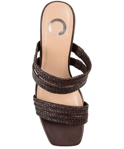 Women's Natia Woven Sandals Brown $39.60 Shoes