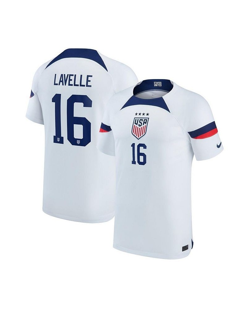 Men's Rose Lavelle Blue USWNT 2022/23 Home Breathe Stadium Replica Player Jersey $53.20 Jersey