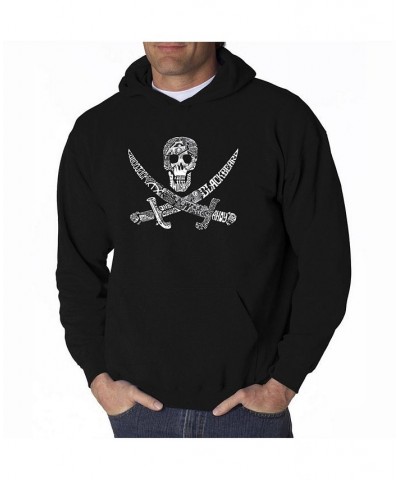 Men's Word Art Hoodie - Pirate Black $31.79 Sweatshirt