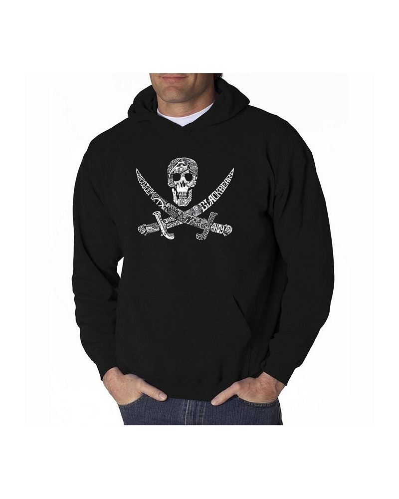 Men's Word Art Hoodie - Pirate Black $31.79 Sweatshirt