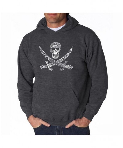 Men's Word Art Hoodie - Pirate Black $31.79 Sweatshirt