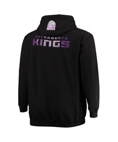 Men's De'Aaron Fox Black Sacramento Kings Big and Tall Player Name and Number Full-Zip Hoodie Jacket $30.73 Jackets