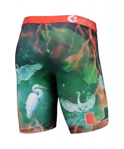 Men's Green Miami Hurricanes Spirit Boxer Briefs $24.77 Underwear