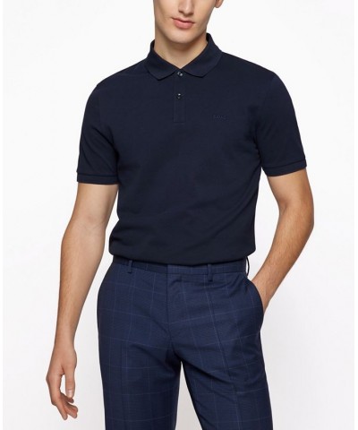 Boss Men's Cotton Polo Shirt Blue $41.16 Polo Shirts