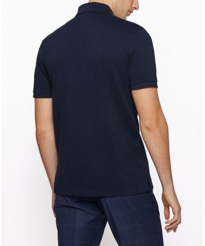 Boss Men's Cotton Polo Shirt Blue $41.16 Polo Shirts