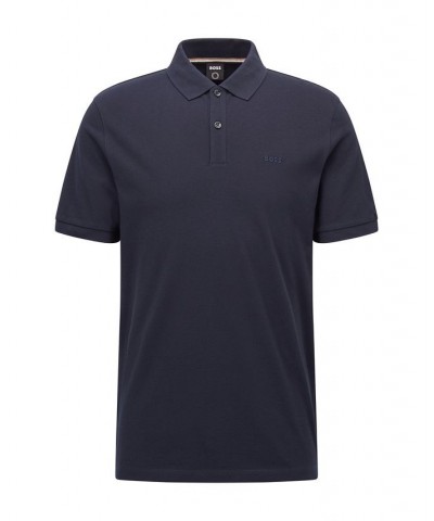 Boss Men's Cotton Polo Shirt Blue $41.16 Polo Shirts