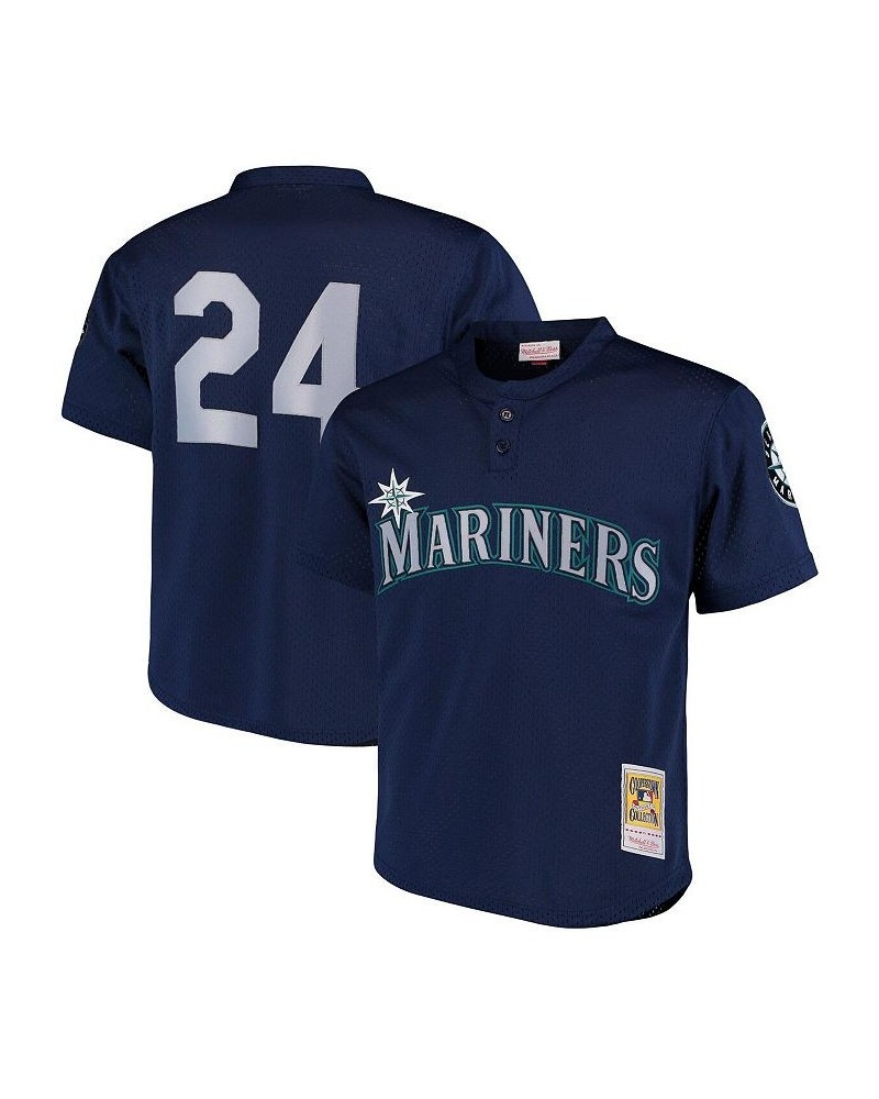 Men's Ken Griffey Jr. Navy Seattle Mariners Cooperstown Collection Mesh Batting Practice Jersey $42.90 Jersey