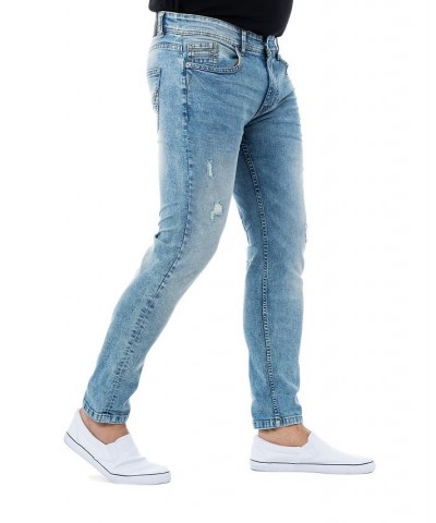 Men's Stretch 5 Pocket Skinny Jeans Blue $32.76 Jeans