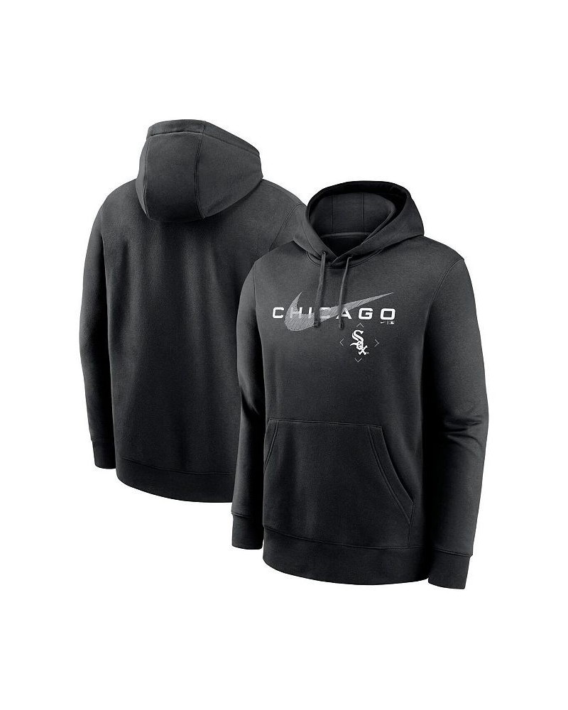 Men's Black Chicago White Sox Big and Tall Over Arch Pullover Hoodie $44.19 Sweatshirt