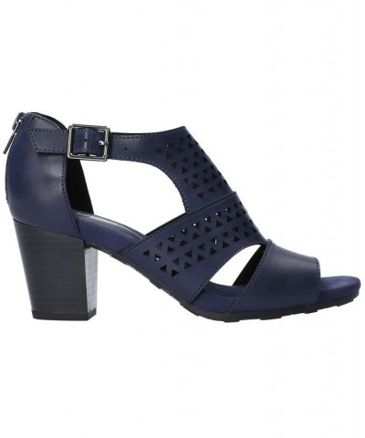 Women's Adara Heeled Sandals Blue $33.00 Shoes