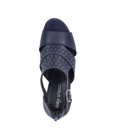 Women's Adara Heeled Sandals Blue $33.00 Shoes