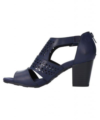 Women's Adara Heeled Sandals Blue $33.00 Shoes