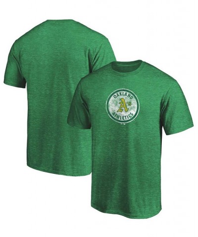 Men's Kelly Green Oakland Athletics True Classics Throwback Logo Tri-Blend T-shirt $16.56 T-Shirts