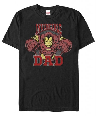 Marvel Men's Comic Collection Iron Man Invincible Dad Short Sleeve T-Shirt Black $15.40 T-Shirts