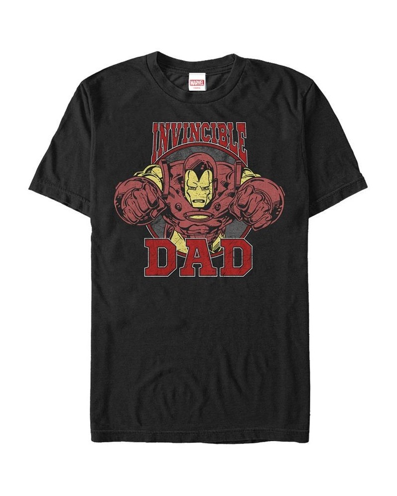 Marvel Men's Comic Collection Iron Man Invincible Dad Short Sleeve T-Shirt Black $15.40 T-Shirts