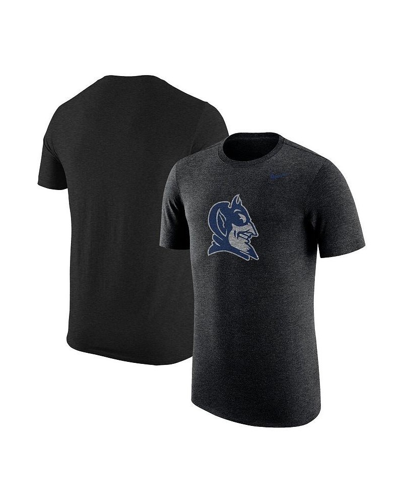 Men's Heathered Black Duke Blue Devils Vintage-Like Logo Tri-Blend T-shirt $23.59 T-Shirts