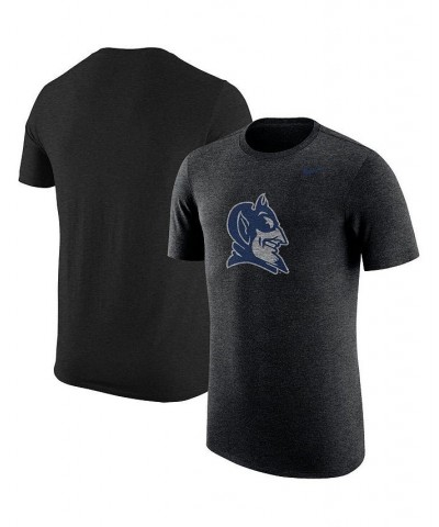 Men's Heathered Black Duke Blue Devils Vintage-Like Logo Tri-Blend T-shirt $23.59 T-Shirts